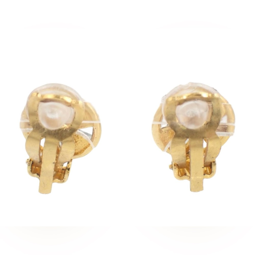 🍀 Chanel Vintage Two-toned Clip on earrings 🍀 - Picture 3 of 5